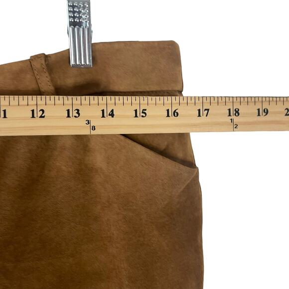 Skotts Suede Vintage‎ 90s Women's Size 12 100% Suede Tan Bootcut Pants - Picture 7 of 10